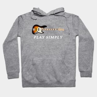 Play Simply Bass Guitar Sunburst Color Hoodie